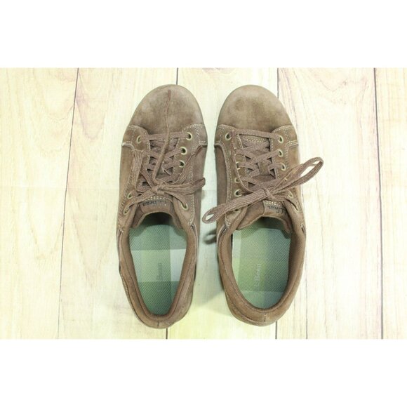 LL Bean Brown Suede Oxford Casual Comfort Lace Up Sneaker Shoes Size 7.5 M - Picture 7 of 9